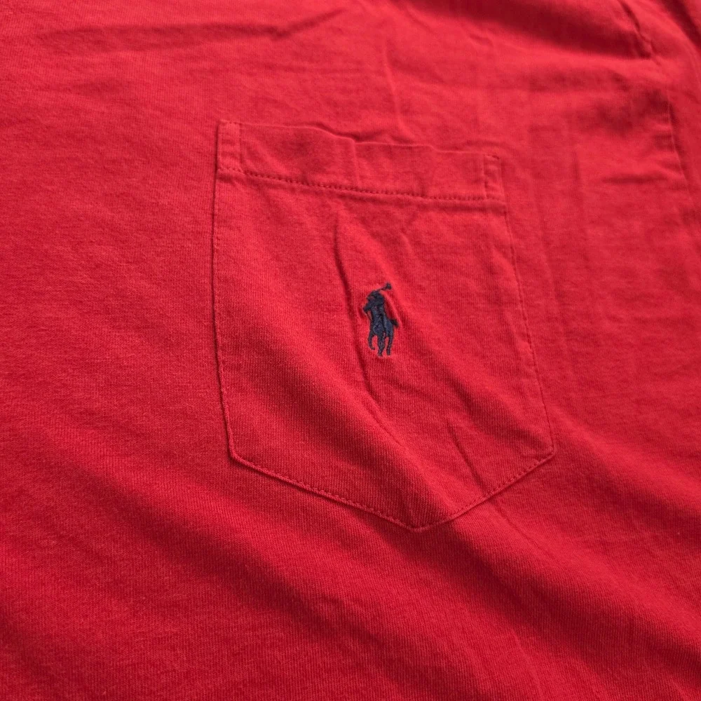 Polo Ralph Lauren Pocket T-Shirt Men XL Red Cotton Short Sleeve Pony Logo Single